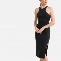 Superdry Abito Lungo Aderente Senza Maniche Nero Donna Taglie 44 (FR) - 48 (IT)