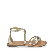 Les Tropeziennes Par M Belarbi Sandali Piatti In Pelle Daroz Oro Donna Taglie 37