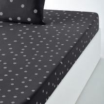 La Redoute Interieurs Lenzuolo Con Angoli Oriane Nero Taglie 140 x 190 cm