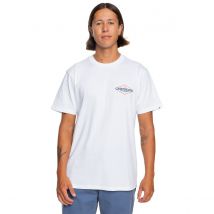 Quiksilver T-shirt Maniche Corte Girocollo Con Piccolo Logo Bianco Uomo Taglie S