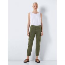 Noisy May Pantaloni Cargo, Vita Alta Verde Donna Taglie 40 (IT) - W27 L32 (US)