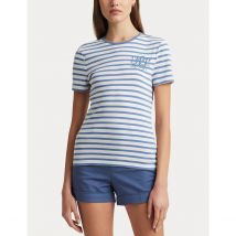 Lauren Ralph Lauren T-shirt Maniche Corte A Righe Alli Bianco Donna Taglie XS