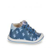 Gbb Sneakers Flexoo Baby Morbide In Pelle Blu Bambino Taglie 21