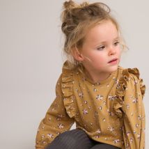 La Redoute Collections Confezione Da 2 T-shirt Maniche Lunghe Con Volant Rosa Taglie 3 mesi - 60 cm