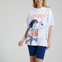 Wonder Woman Pigiama Corto Oversize Ciclista Wonder Woman Bianco Donna Taglie S