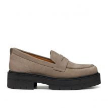 Geox Mocassini Traspiranti In Pelle Scamosciata Spherica Ec7 Marrone Donna Taglie 39