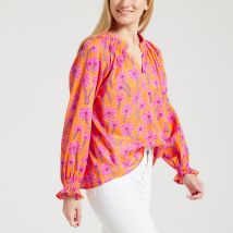 Des Petits Hauts Blusa Stampa Floreale Bountree Arancione Donna Taglie 2(M)