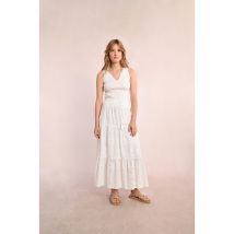 Molly Bracken Gonna Lunga Ricamata Bianco Donna Taglie XL