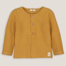 La Redoute Collections Cardigan In Maglia Con Bottoni In Cotone Bio 0-3 Anni Giallo Taglie 0 mesi - 50 cm