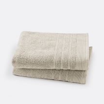La Redoute Interieurs Confezione Da 2 Asciugamani Spugna 600 G/m2, Zavara Beige Taglie 50 x 100 cm