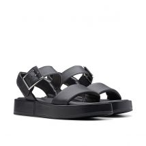 Clarks Sandali In Pelle Alda Strap Nero Donna Taglie 39