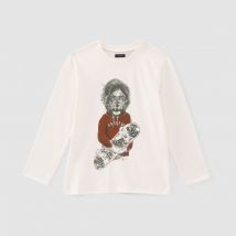 Ikks Junior T-shirt A Maniche Lunghe Fantasia Bianco Bambino Taglie 10 anni - 138 cm