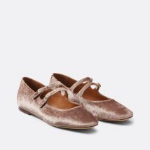 Rivecour Ballerine In Velluto N°128 Rosa Donna Taglie 38