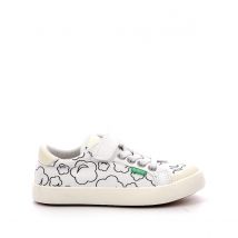 Kickers Sneakers In Tela Kickgoldi Bianco Bambina Taglie 31