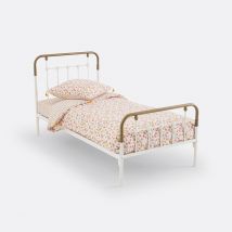 La Redoute Interieurs Letto In Metallo Acciaio Asper Bianco Taglie 90 x 190 cm