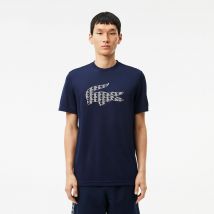 Lacoste T-shirt Tennis Piqué Ultra-dry Monogramme Blu Uomo Taglie XL