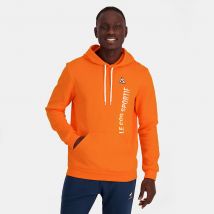 Le Coq Sportif Felpa Con Cappuccio Maxi Logo Arancione Uomo Taglie XL