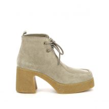 Kickers Stivaletti In Pelle Con Tacco Kick Claire Beige Donna Taglie 40