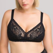 La Redoute Collections Plus Reggiseno Senza Ferretti Signature, Jeanne Nero Donna Taglie 3 B