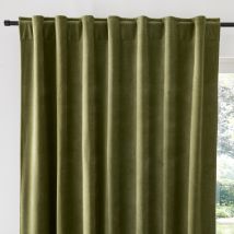 La Redoute Interieurs Tenda Termica Velluto Patte Nascoste, Velvet Verde Taglie 220 x 135 cm