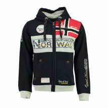 Geographical Norway Felpa Con Cerniera E Cappuccio Flyer Blu Uomo Taglie XL