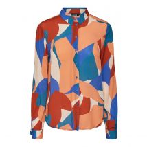 Pieces Camicia Fluida Fantasia Bianco Donna Taglie XS