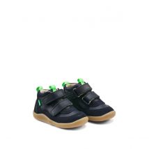 Kickers Sneakers In Pelle Con Patta A Strappo Kickfresho Blu Bambina Taglie 23