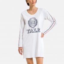 Yale T-shirt Grande In Cotone Yale A Maniche Lunghe Bianco Donna Taglie XL