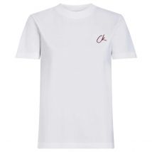 Calvin Klein Jeans T-shirt Girocollo Maniche Corte, Logo Ck Bianco Donna Taglie S