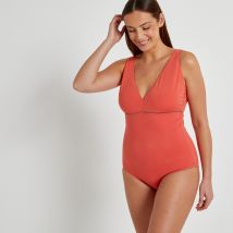 La Redoute Collections Plus Costume Da Bagno Intero A Triangolo Marrone Donna Taglie 48 (FR) - 52 (IT)