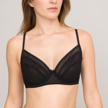 La Redoute Collections Reggiseno Avvolgente, In Tulle Plumetis Nero Donna Taglie 5 C