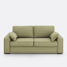 La Redoute Interieurs Divano Letto Cotone/lino, Latex Cécilia Verde Taglie 2 posti