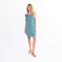 Molly Bracken Abito Corto Maniche Con Volant Verde Donna Taglie S