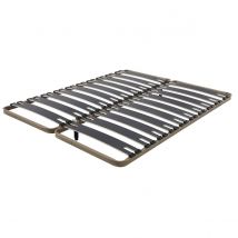 La Redoute Interieurs Rete Telaio Con 10 Doghe Extra Larghe Marrone Taglie 140 x 190 cm