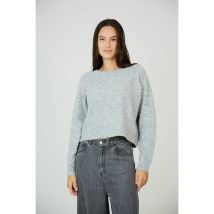 See U Soon Maglione Girocollo In Maglia Grossa Grigio Donna Taglie M/L