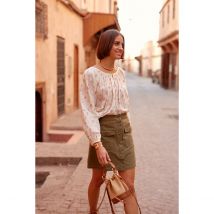 La Petite Etoile Gonna Corta Con Bottoni Jory Verde Donna Taglie 1(S)