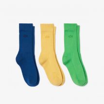 Lacoste Confezione Da 3 Paia Di Calze Alte Blu Taglie 43/46