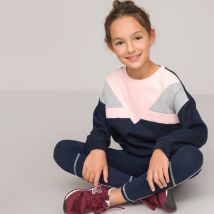 La Redoute Collections Felpa Scollo Rotondo In Tessuto Felpato 3-12 Anni Blu Bambina Taglie 8 anni - 126 cm