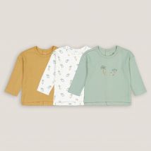 La Redoute Collections Confezione Da 3 Magliette In Cotone Fantasia Verde Taglie 18 mesi - 81 cm