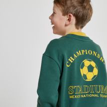 La Redoute Collections Felpa Stampa Football Verde Bambino Taglie 12 anni - 150 cm