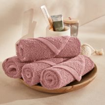 La Redoute Interieurs Confezione Da 4 Asciugamani Ospite In Spugna 600 G/m² Rosa Taglie 40 x 40 cm