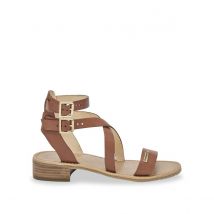 Les Tropeziennes Par M Belarbi Sandali In Pelle Con Piccolo Tacco Hocean Marrone Donna Taglie 38