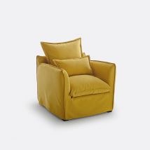 La Redoute Interieurs Poltrona In Cotone/lino, Bultex, Odna Giallo Taglie 1 posto