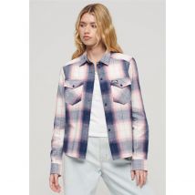 Superdry Camicia A Quadri, Lumberjack Blu Donna Taglie 34 (FR) - 38 (IT)