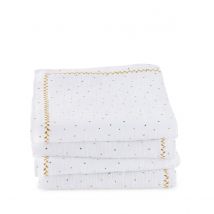 La Redoute Interieurs Confezione Da 4 Tovaglioli, Kumla Stelle Ricamate Bianco Taglie 45 x 45 cm