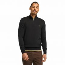 Timberland Pull Collo Con Cerniera In Cotone Regular Blu Uomo Taglie M