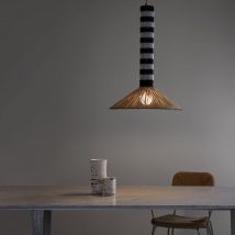 Otto Studio For Am.pm Lampadario In Carta Intrecciata E Bambù, Tribe