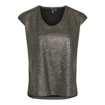 Pieces T-shirt Brillante, Maniche Corte Beige Donna Taglie S