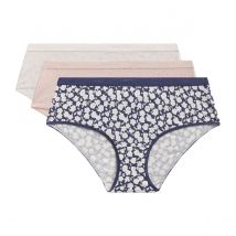 Dim Confezione Da 3 Shorty In Cotone Elasticizzato Les Pockets Blu Donna Taglie 40/42 (FR) - 44/46 (IT)