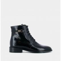 Jonak Boots Con Lacci E Fibbia Pelle Dastan Nero Donna Taglie 36